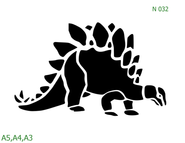 Plastová šablona pro malování - Dětské vzory - Stegosaurus (N032)