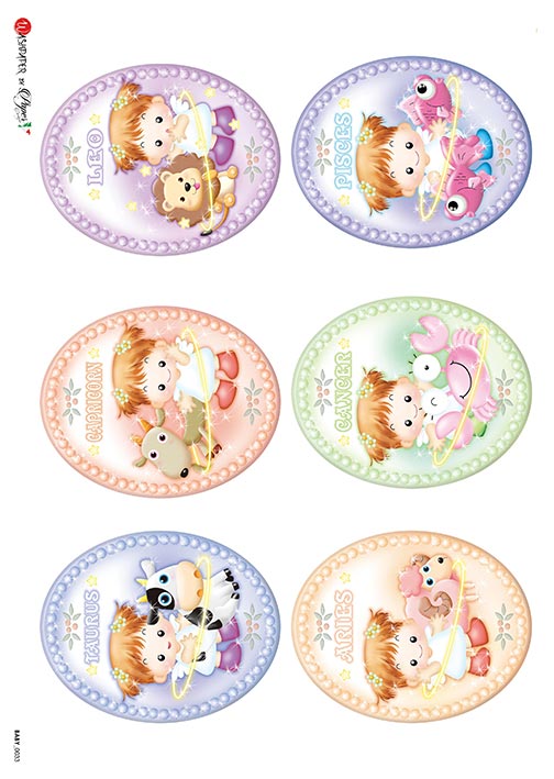 Rýžový papír na decoupage - A4- Děti a dětské motivy (Baby) 0033