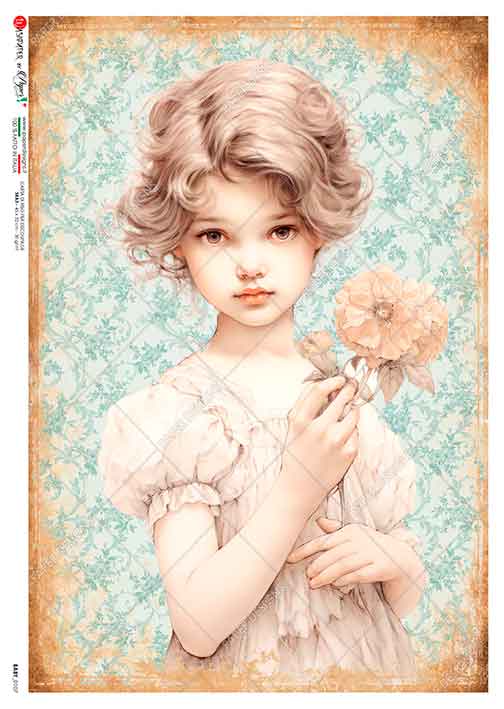 Rýžový papír na decoupage - A4- Děti a dětské motivy (Baby) 0107