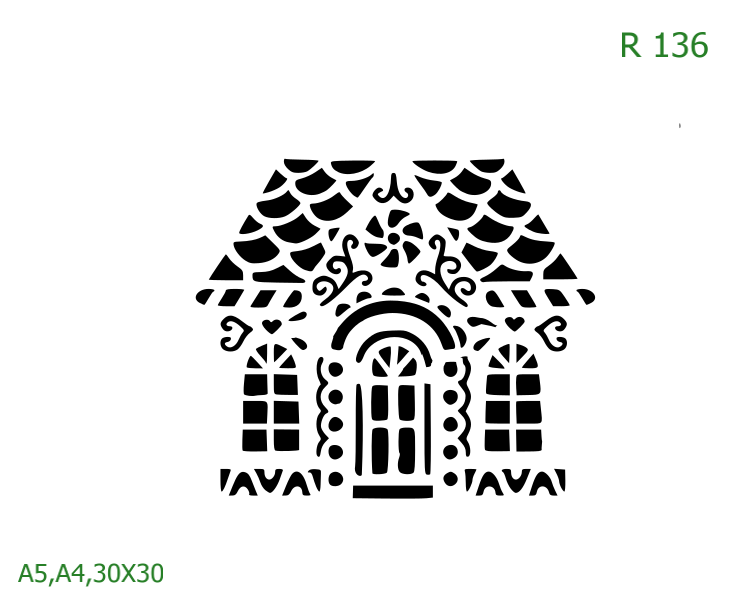 Plastová šablona pro malování - Ostatní - Pohádkový domeček (R136)