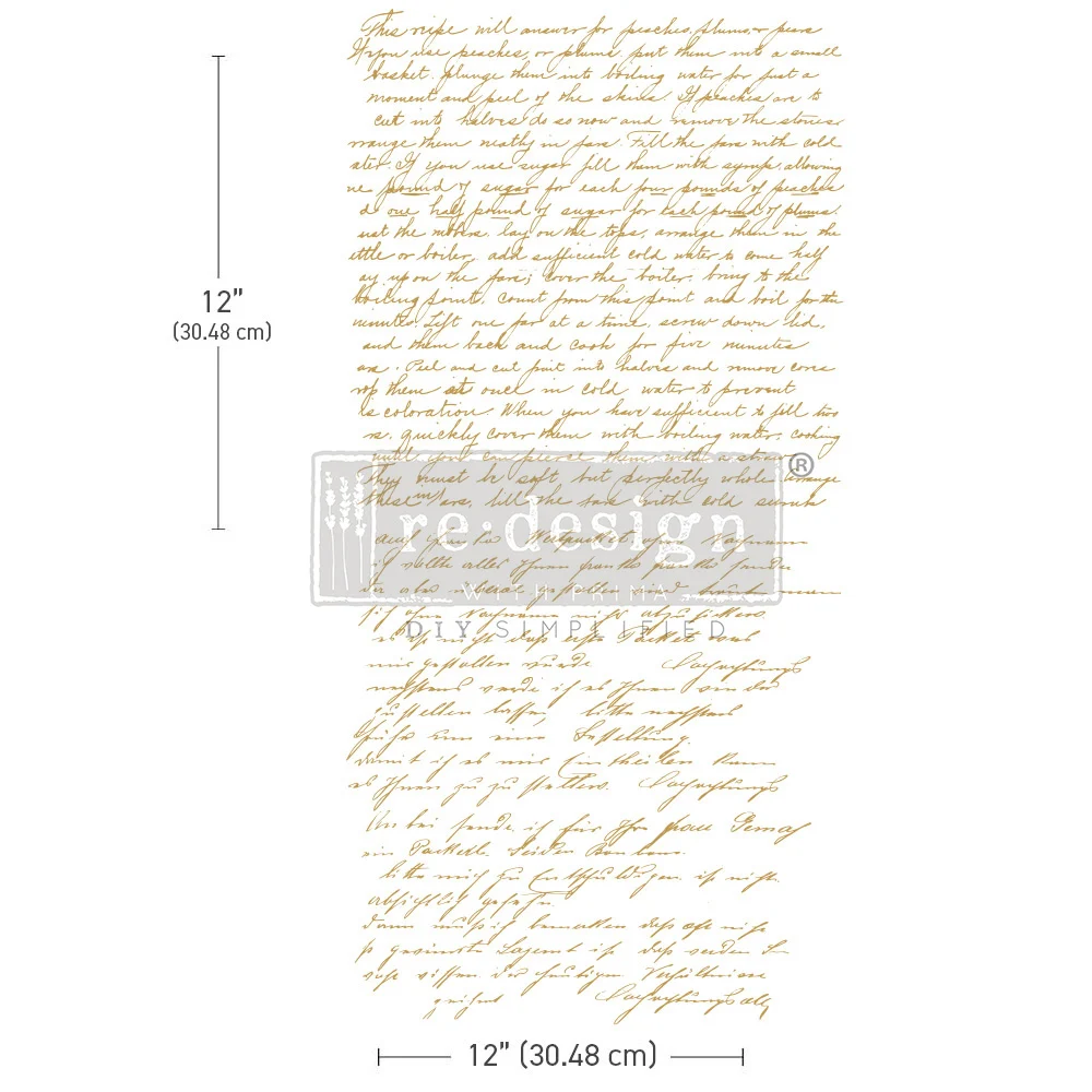 Transfer na nábytek ReDesign with Prima - Sweet Notes 12 x 12 palců