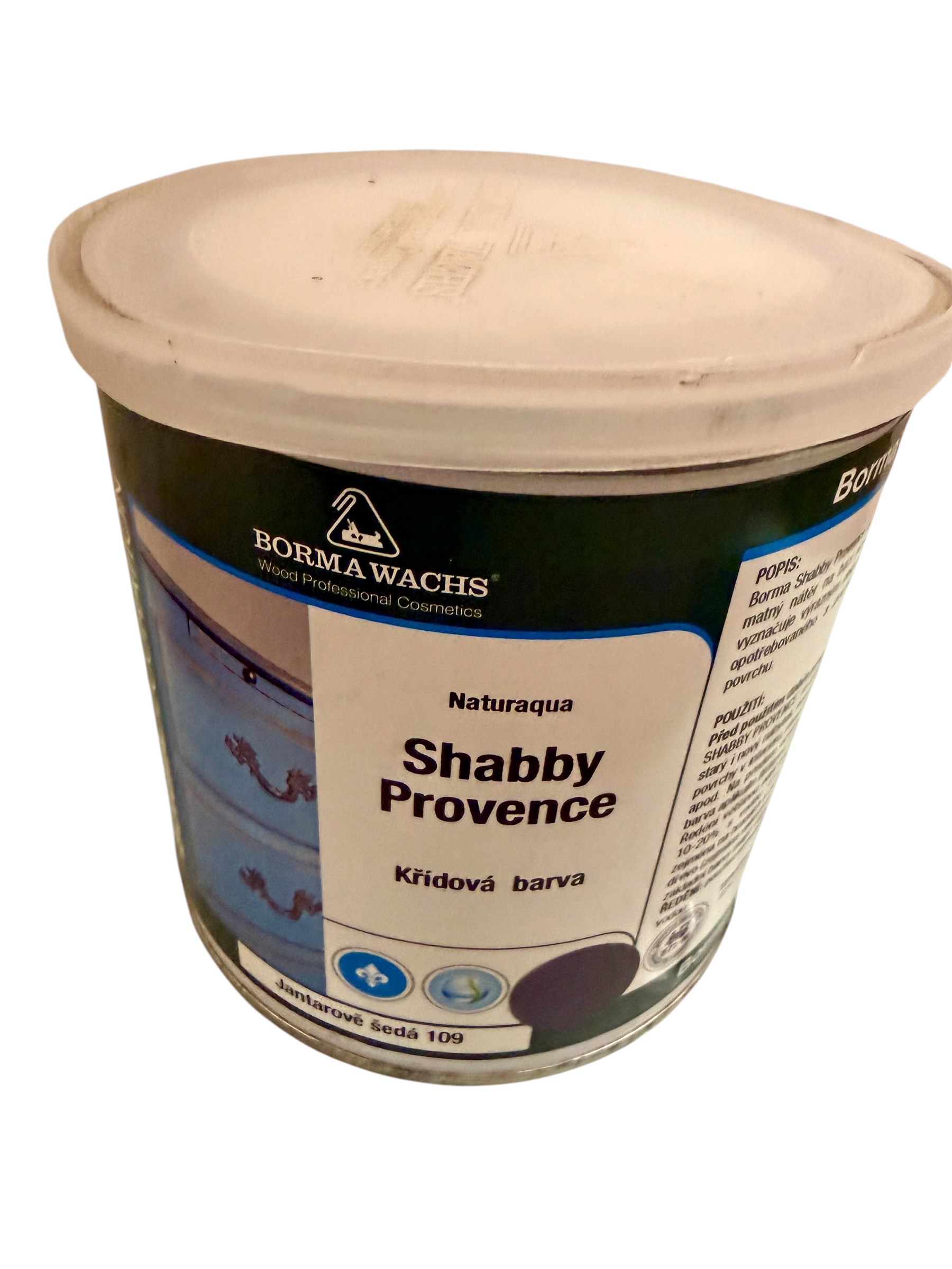 Křídové barvy BORMA SHABBY PROVENCE – barevná, 109-jantarově šedá ZACHRAŇ BARVU