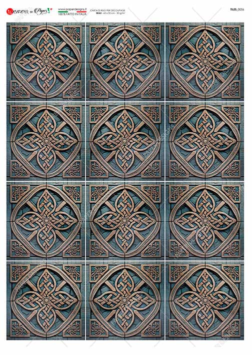 Rýžový papír na decoupage - A4 - Kachličky (Tiles) 0056