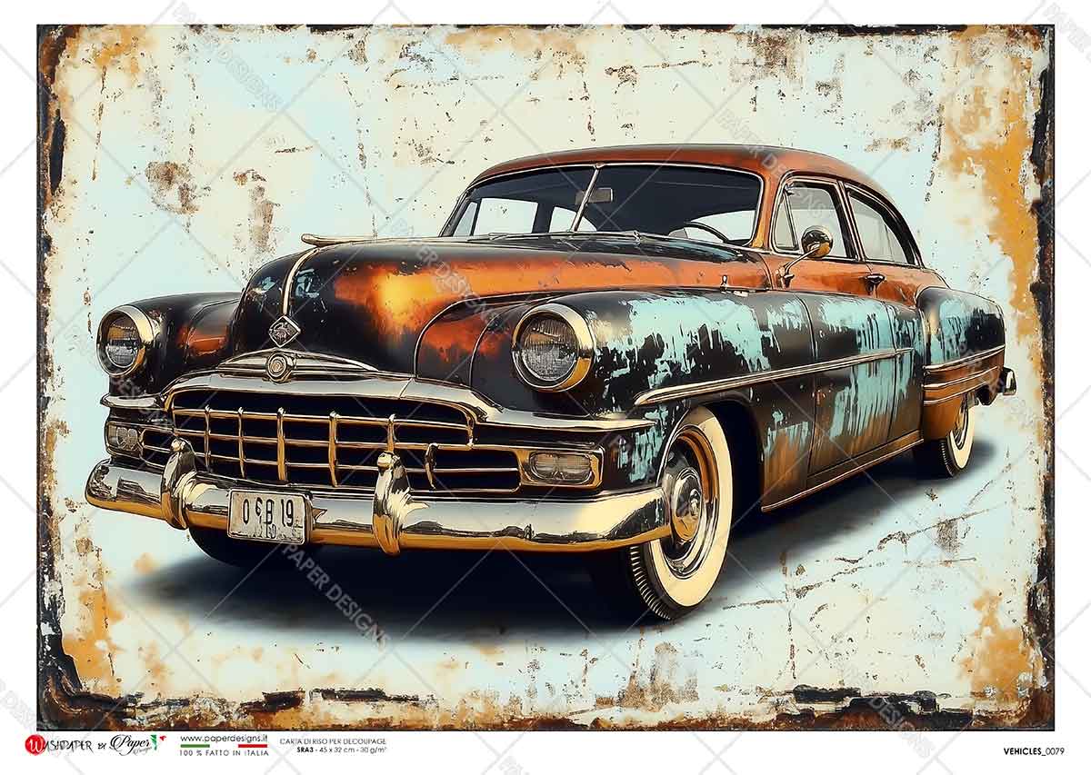 Rýžový papír na decoupage - A4 - Vozidla (Vehicles) 0079
