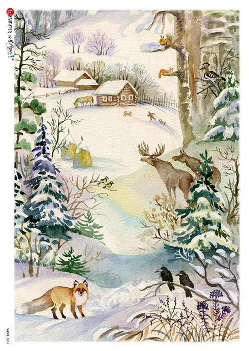 Rýžový papír na decoupage - A4 - Vyhlídky (Views) 0074