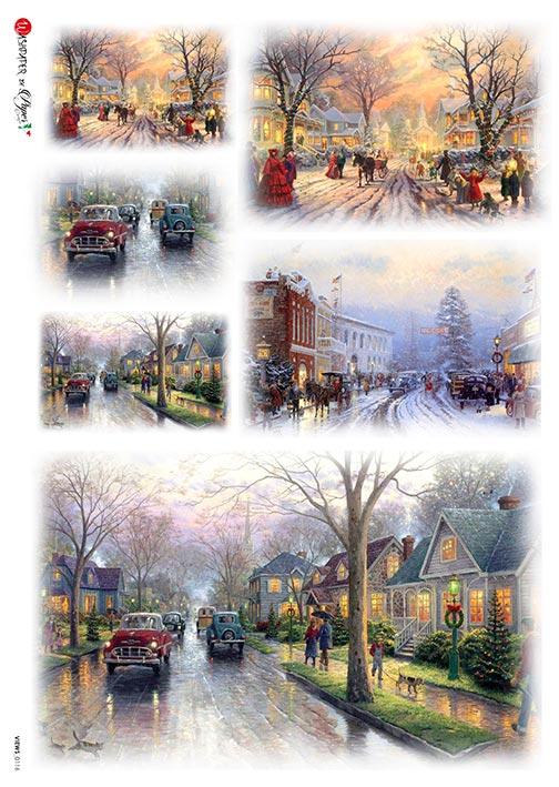 Rýžový papír na decoupage - A4 - Vyhlídky (Views) 0116