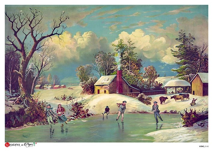Rýžový papír na decoupage - A4 - Vyhlídky (Views) 0143