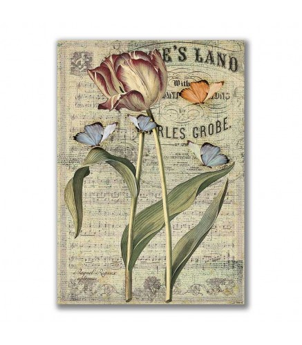 Rýžový papír na decoupage - A2 - Květiny (Flowers) 034