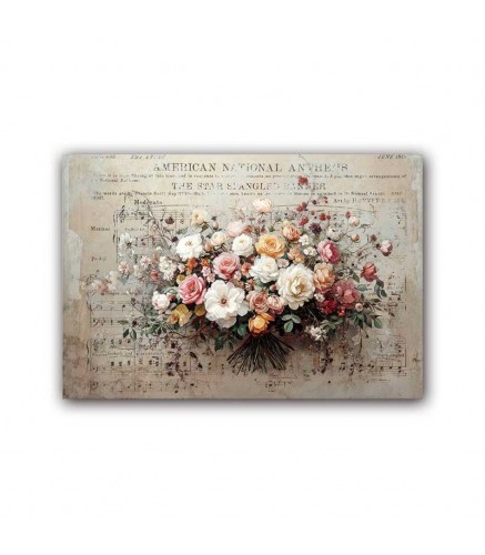 Rýžový papír na decoupage - A1 - Květiny (Flowers) 101