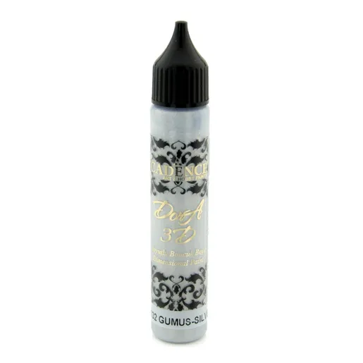 Metalická kontura Dora 3D Cadence - 25 ml - stříbrná