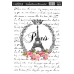 4653 hdt003 transferovy obrazek cadence home deco 25x35 cm dopis z parize 1