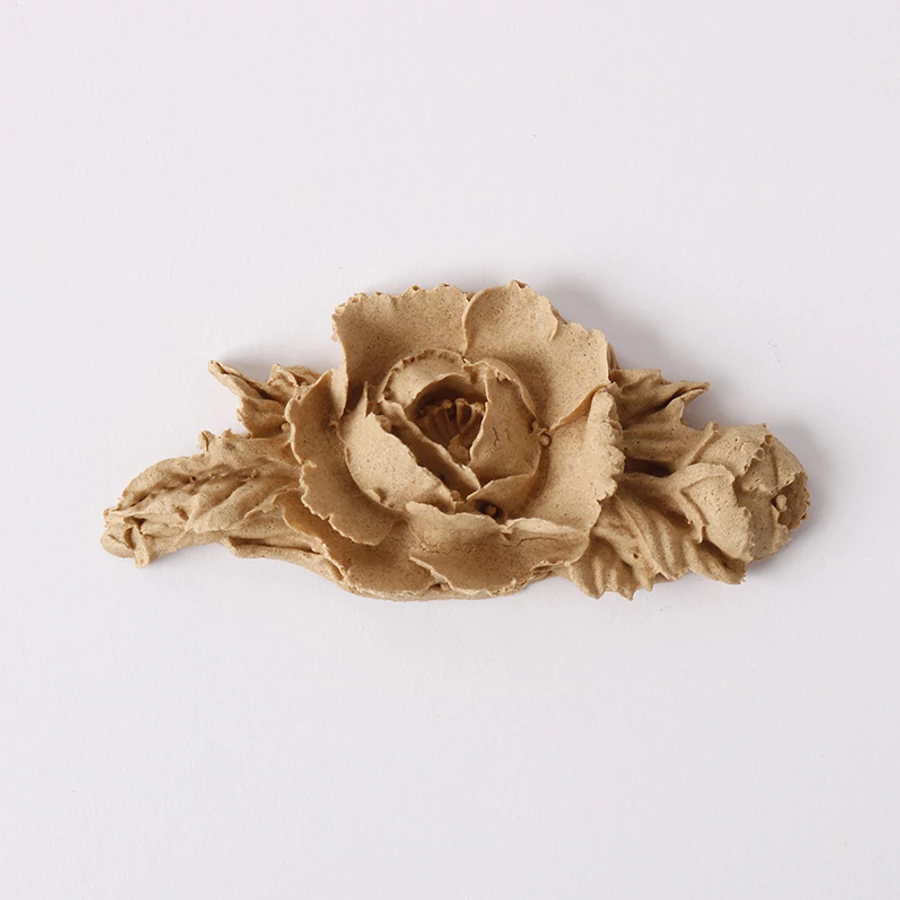 Elastické dřevo - Růžová girlanda - 6,5 x 3 cm