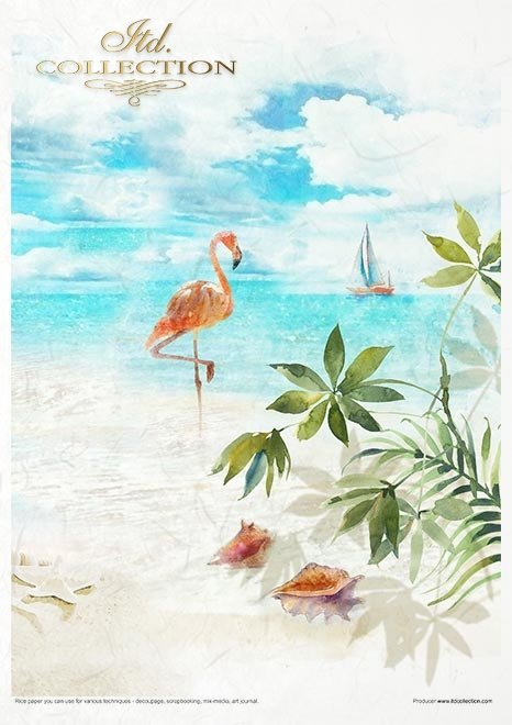 Rýžový papír 11 ks A4 - Tropical dreams - RP006 - Obrázek 3