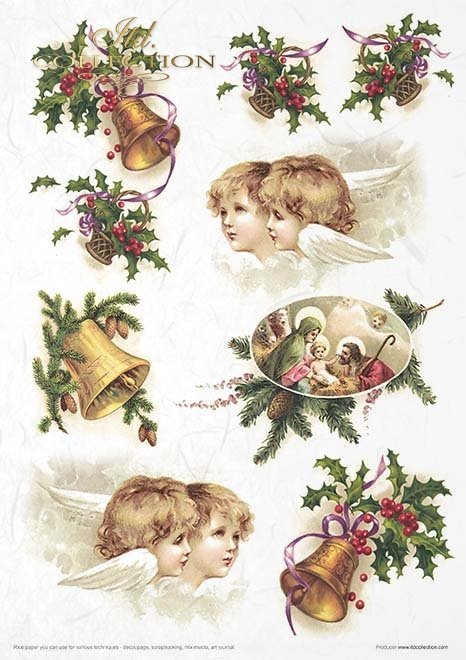 Rýžový papír 11 ks A4 - Christmas time - RP024 - Obrázek 6
