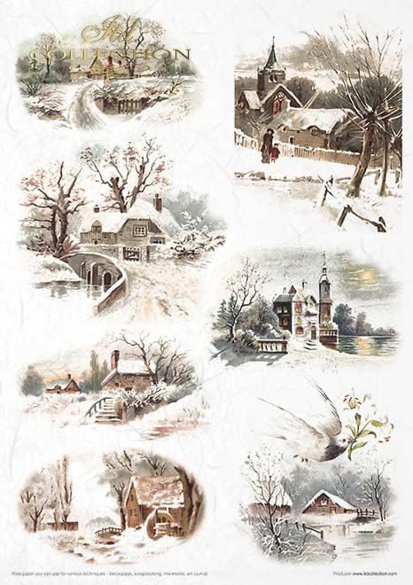 Rýžový papír 11 ks A4 - Christmas time - RP024 - Obrázek 8
