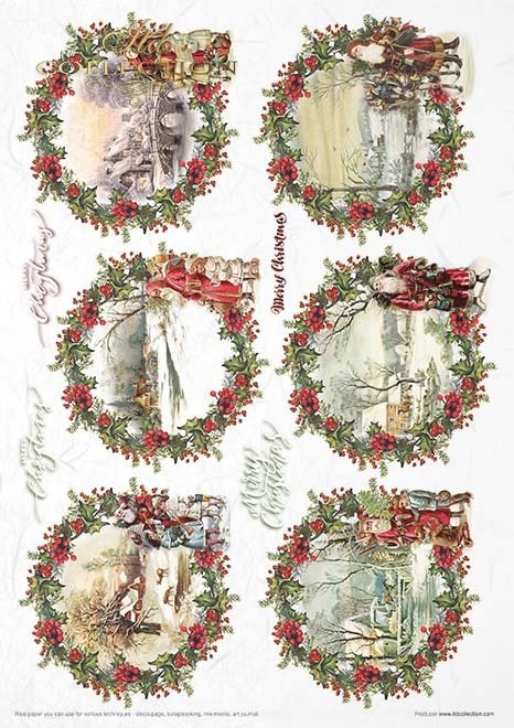 Rýžový papír 11 ks A4 - Christmas time - RP024 - Obrázek 9