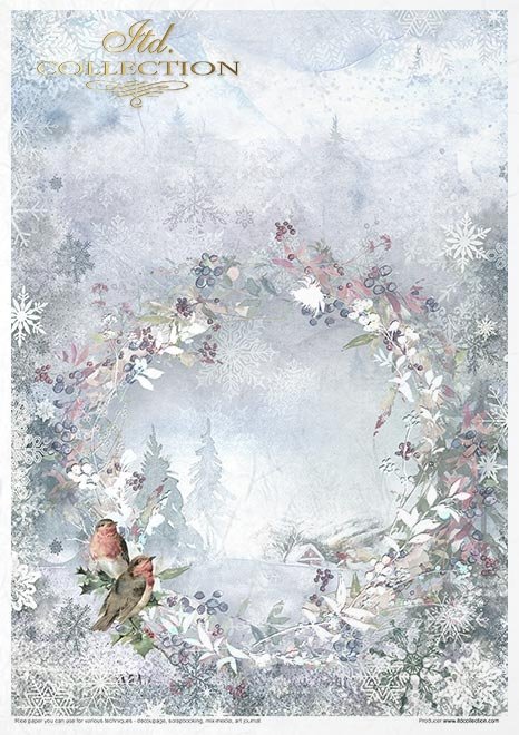 Rýžový papír 11 ks A4 - Decorated with Frost - RP034 - Obrázek 6