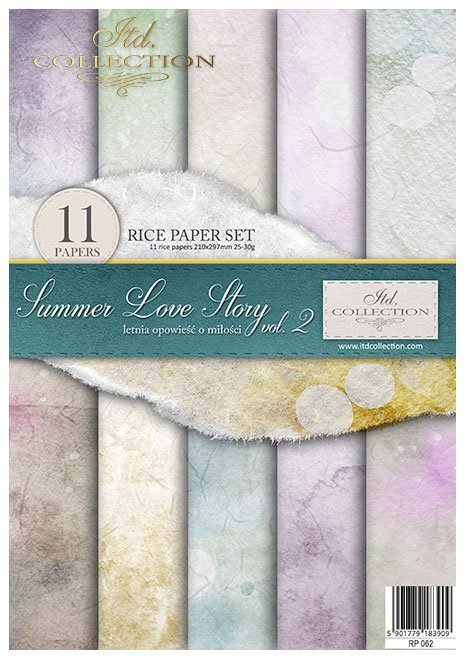 Rýžový papír 11 ks A4 - Summer Love Story vol. 2 - RP062
