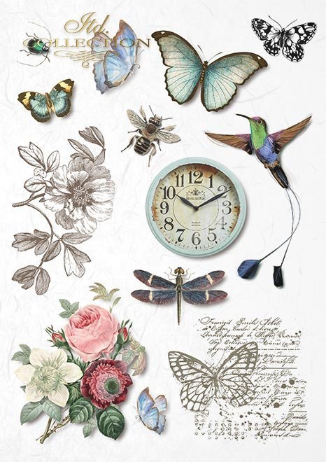 Rýžový papír - kreativní set 13 ks A4 - Evening meadow - RS005 - Obrázek 15