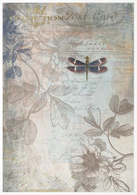 Rýžový papír - kreativní set 13 ks A4 - Evening meadow - RS005 - Obrázek 6