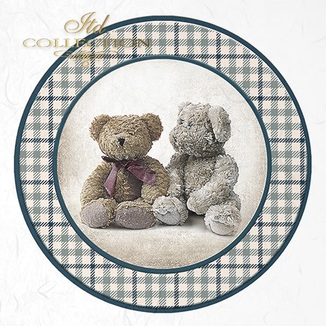 Rýžový papír 15x15 cm - Medvídci 6 ks mini set - RSM047 - Obrázek 6