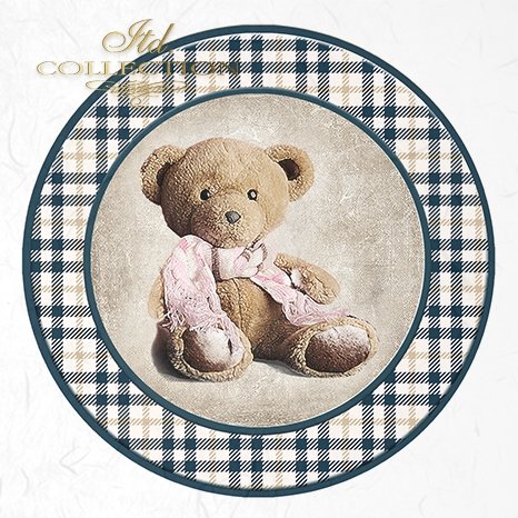 Rýžový papír 15x15 cm - Medvídci 6 ks mini set - RSM047 - Obrázek 5