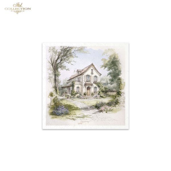 Rýžový papír 15x15 cm - Venkov 6 ks mini set - RSM168 - Obrázek 6