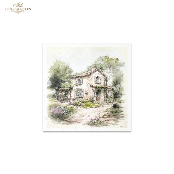 Rýžový papír 15x15 cm - Venkov 6 ks mini set - RSM168 - Obrázek 2