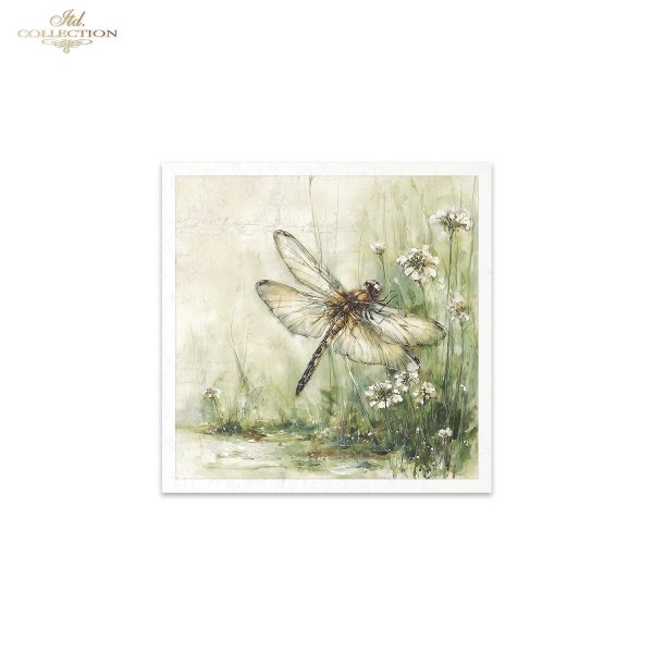 Rýžový papír 15x15 cm - Hmyz 6 ks mini set - RSM223 - Obrázek 7
