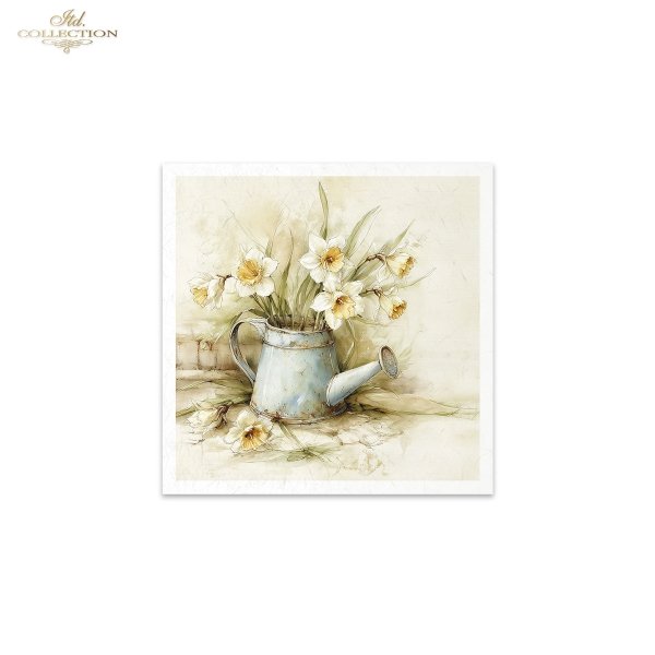 Rýžový papír 15x15 cm - Květiny 6 ks mini set - RSM249 - Obrázek 7