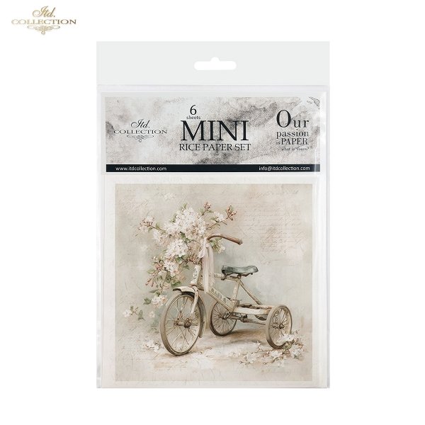 Rýžový papír 15x15 cm - Hračky a květiny 6 ks mini set - RSM256