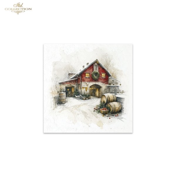 Rýžový papír 15x15 cm - Zima 6 ks mini set - RSM289 - Obrázek 5