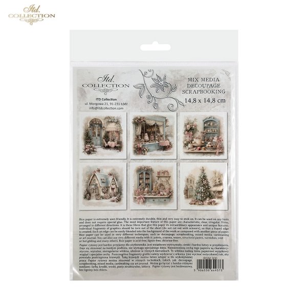 Rýžový papír 15x15 cm - Stromy a květiny 6 ks mini set - RSM300 - Obrázek 2