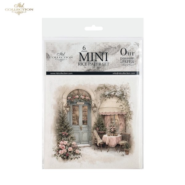 Rýžový papír 15x15 cm - Stromy a květiny 6 ks mini set - RSM300