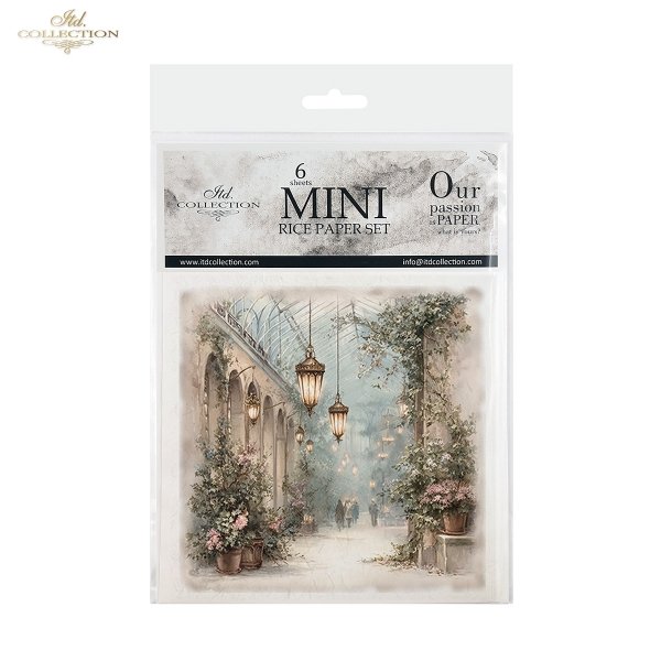 Rýžový papír 15x15 cm - Ulice 6 ks mini set - RSM304