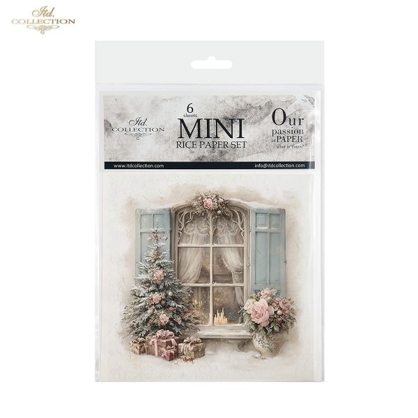 Rýžový papír 15x15 cm - Okna 6 ks mini set - RSM312