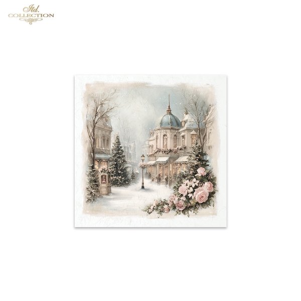 Rýžový papír 15x15 cm - Vánoce 6 ks mini set - RSM313 - Obrázek 7