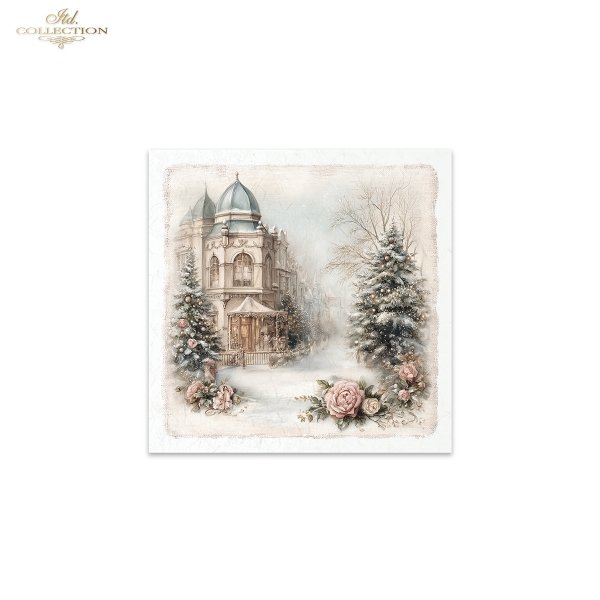 Rýžový papír 15x15 cm - Vánoce 6 ks mini set - RSM313 - Obrázek 5