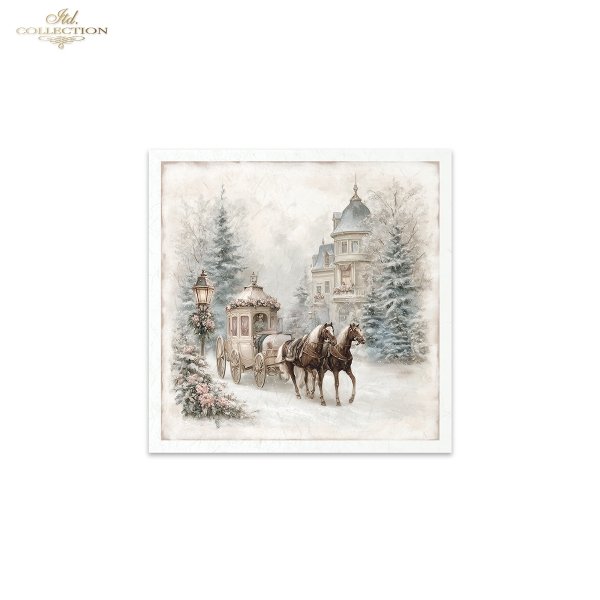 Rýžový papír 15x15 cm - Vánoce 6 ks mini set - RSM313 - Obrázek 4