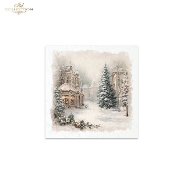 Rýžový papír 15x15 cm - Vánoce 6 ks mini set - RSM313 - Obrázek 3