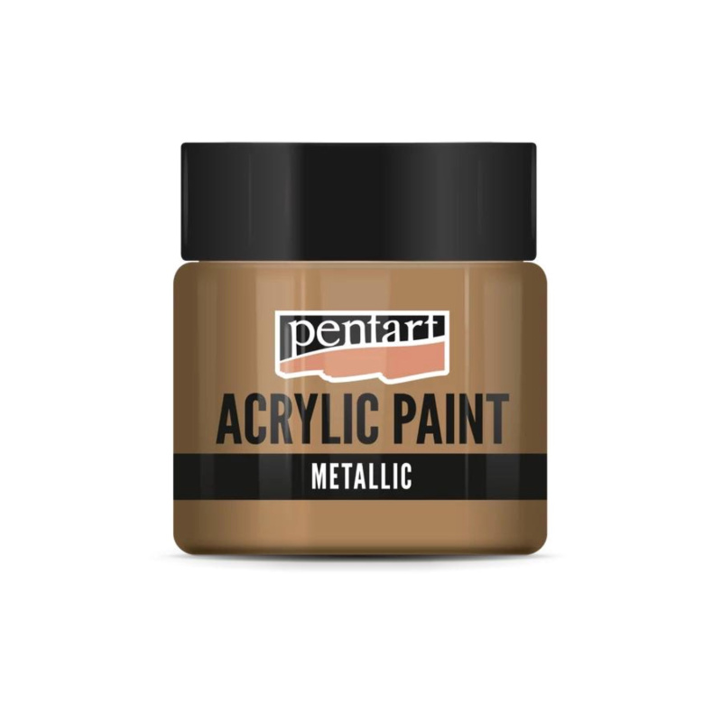 Akrylová metalická barva - bronz - 50 ml