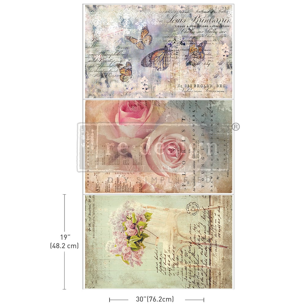 Decoupage paper - ReDesign with Prima - Dreamy Delights - sada 3 ks